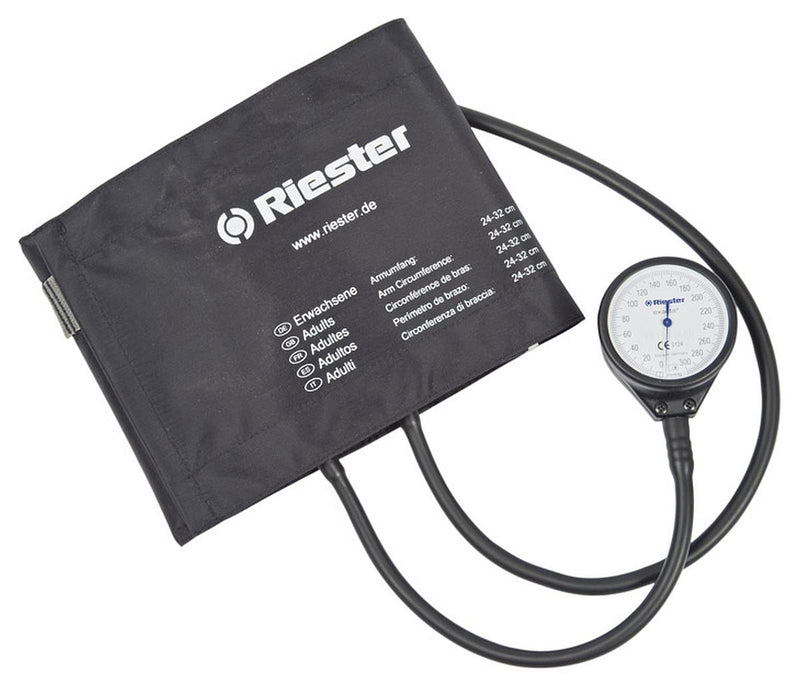 Baumanómetro Riester exacta de dos tubos y brazalete integrado alta calidad y precisión
