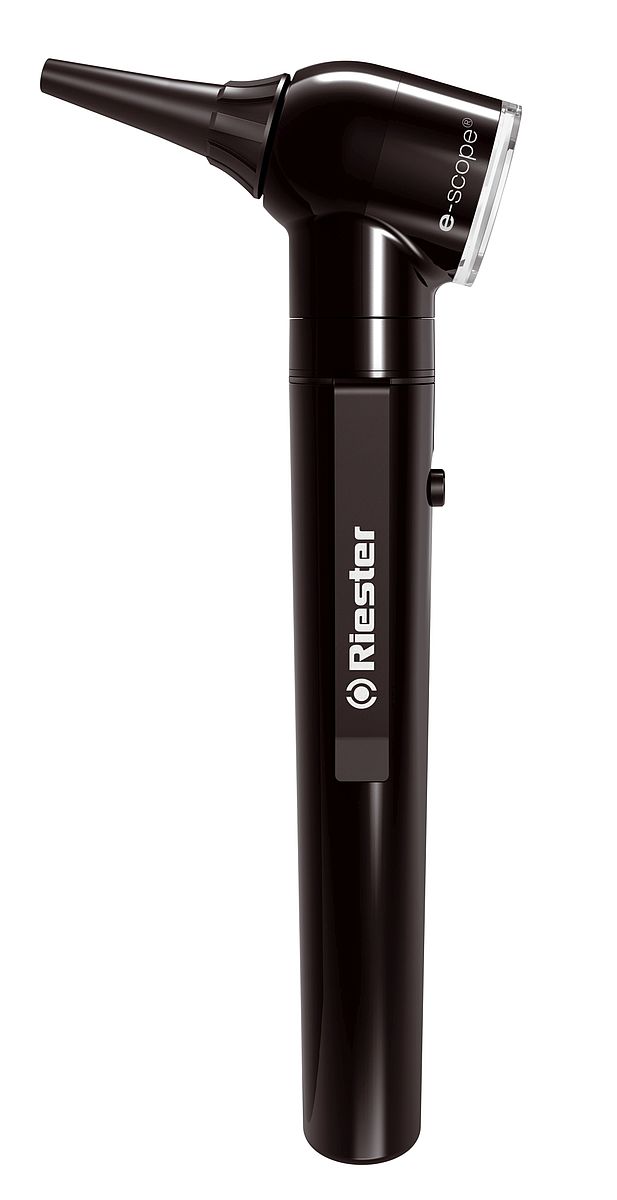 Riester e-scope® Otoscopio, Iluminación directa, Vacio 2,7 V, negro en bolsa 2101-200 - RIESTER MEXICO