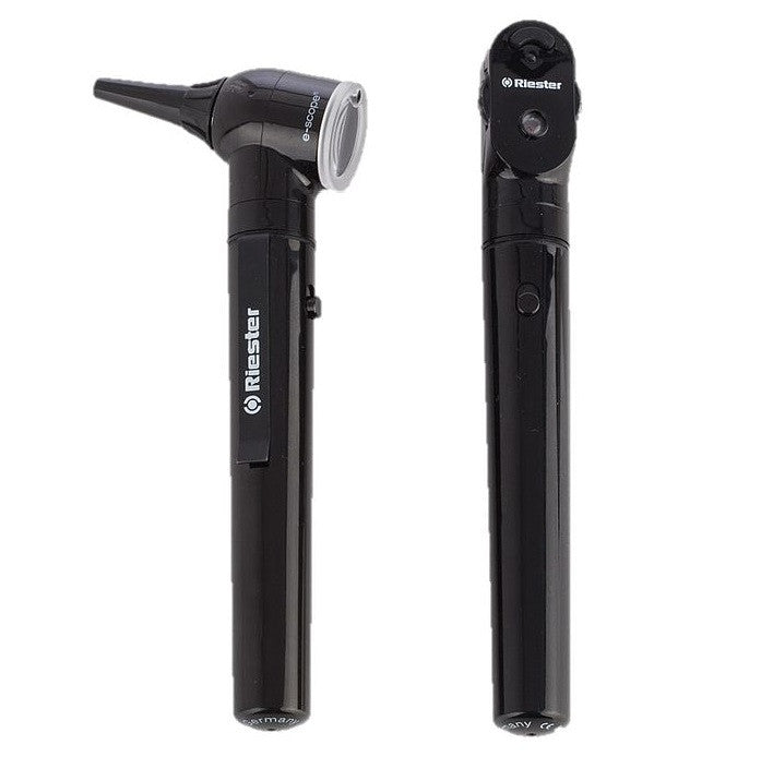 Riester e-scope® 2131-200 Otoscopio, illum. directa/oftalmo. vacio 2.7 V, negro, Funda - RIESTER MEXICO